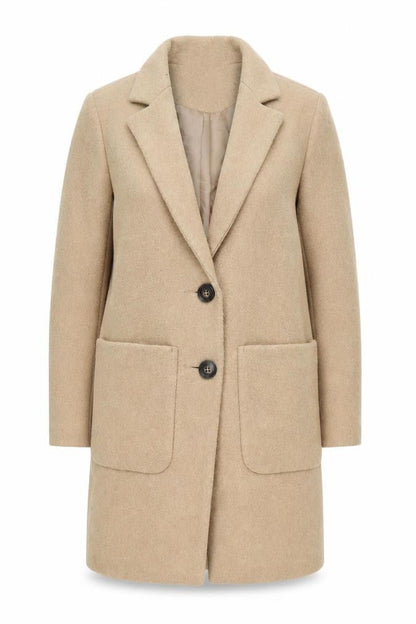 Womens UK Size 6 New Look Beige Overcoat
