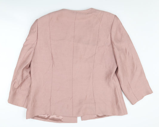 Jacques Vert Women's Pink Blazer Size 18 Formal Wear