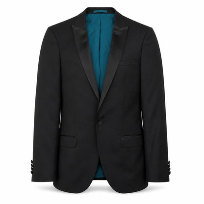 Mens UK Size 40 River Island Regular Black Suit Tuxedo