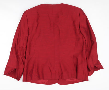 CC Women's Red Suit Jacket, Size 14, Two-Button
