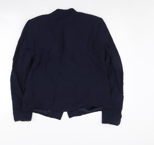 Mango Women's Blue Blazer Jacket, Large, Regular Fit