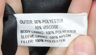 Aquatite Men's XL Black Mid-Length Coat - Lined, Classic Style