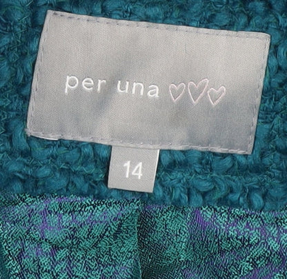 Marks & Spencer Women's Green Mid-Length Coat 14