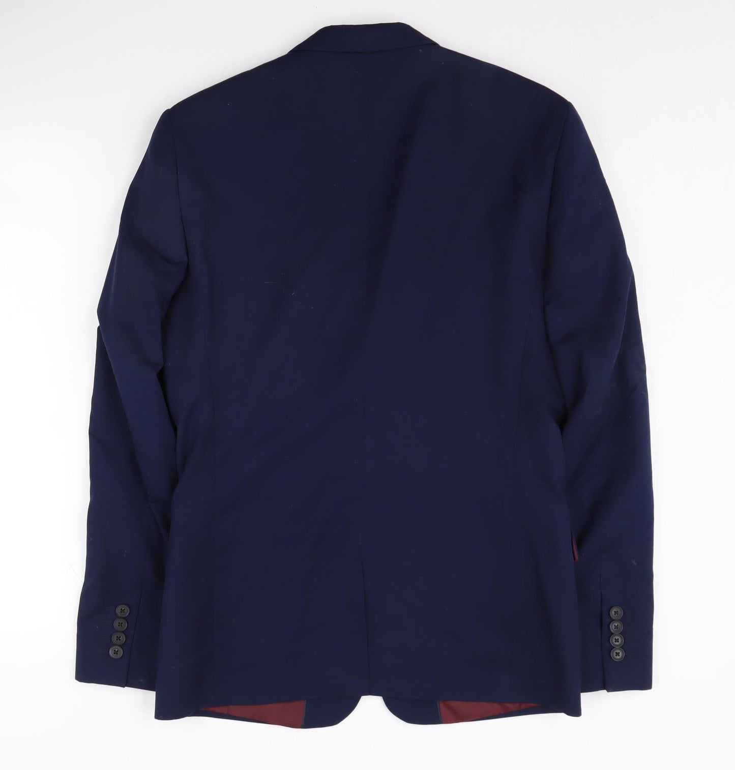 Mens UK Size 38 River Island Regular Blue Suit Jacket