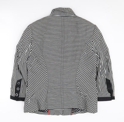 Jasper Conran Women's Black Striped Blazer Size 14