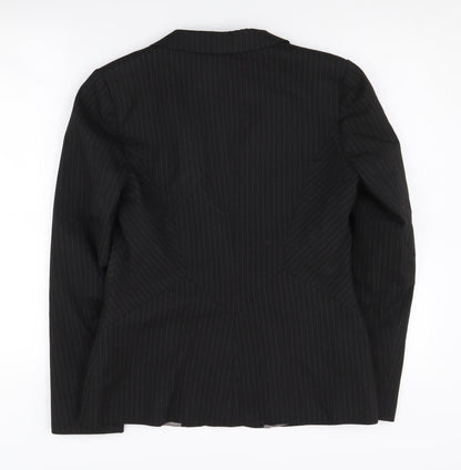 Oasis Women's Black Pinstripe Blazer Size 12