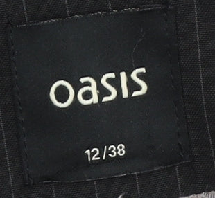Oasis Women's Black Pinstripe Blazer Size 12