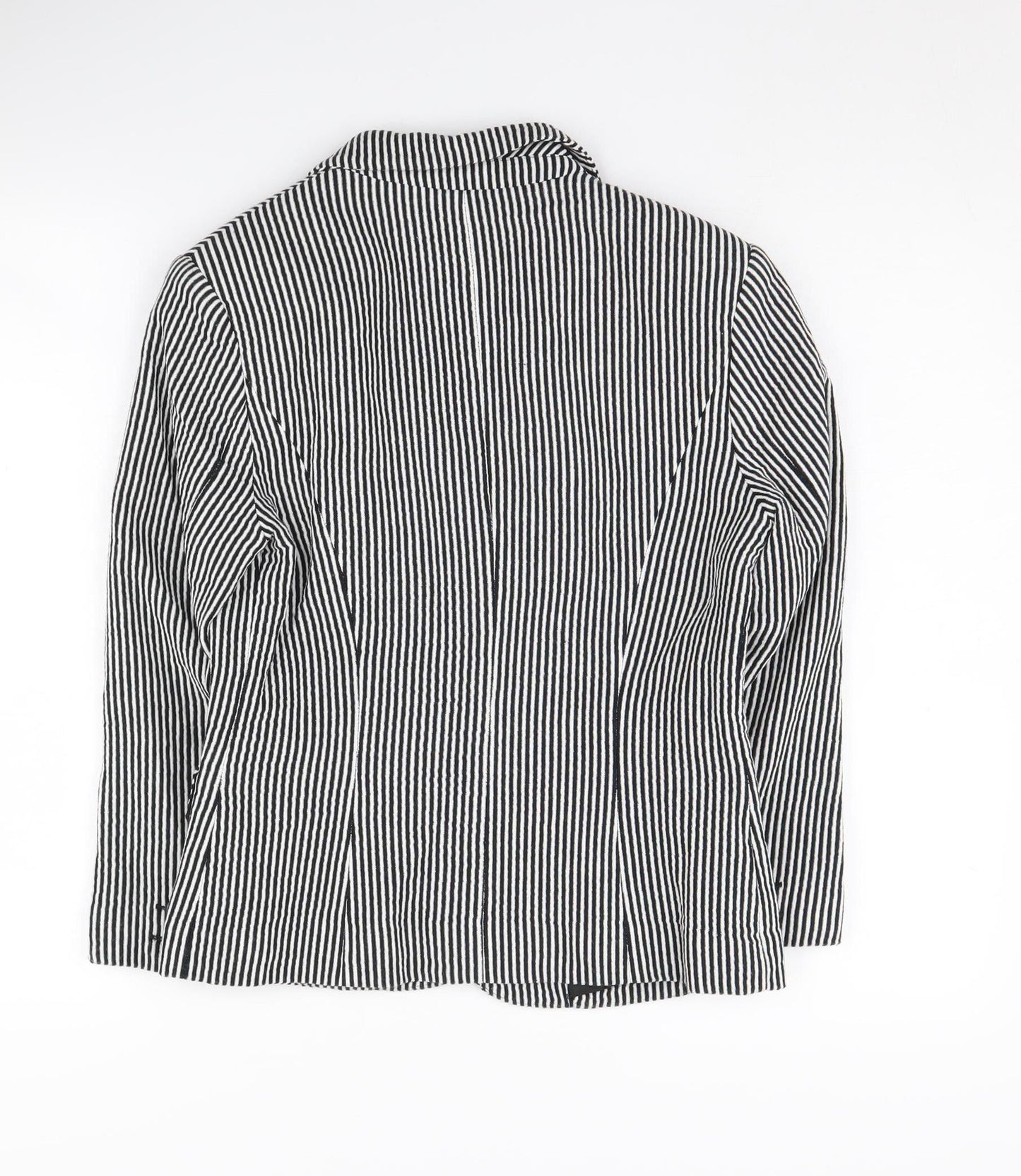 Debenhams Women's Black Striped Blazer Size 10