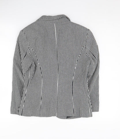 Debenhams Women's Black Striped Blazer Size 10