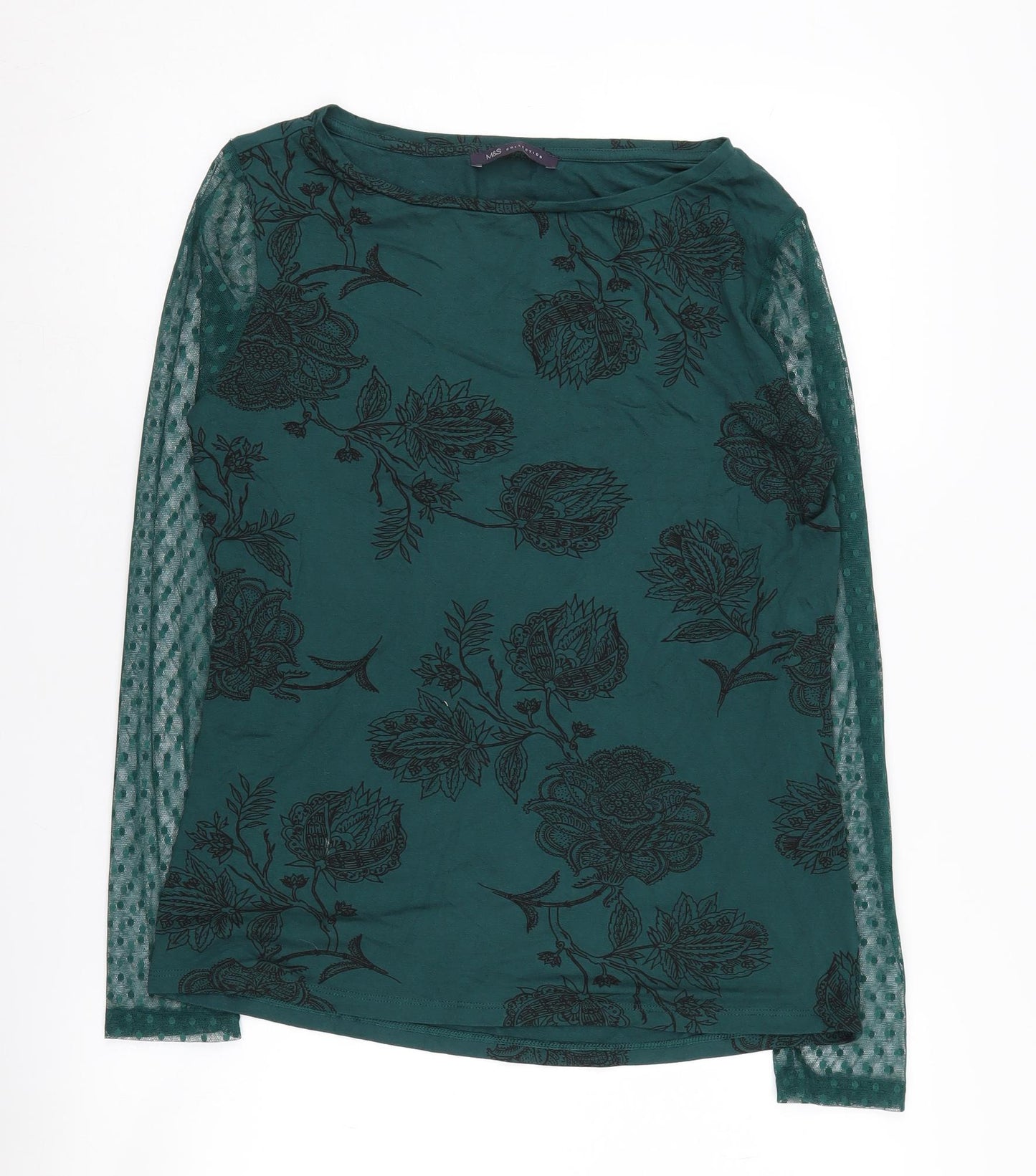 Womens UK Size 12 Marks and Spencer Green Basic Blouse