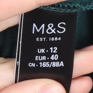 Womens UK Size 12 Marks and Spencer Green Basic Blouse