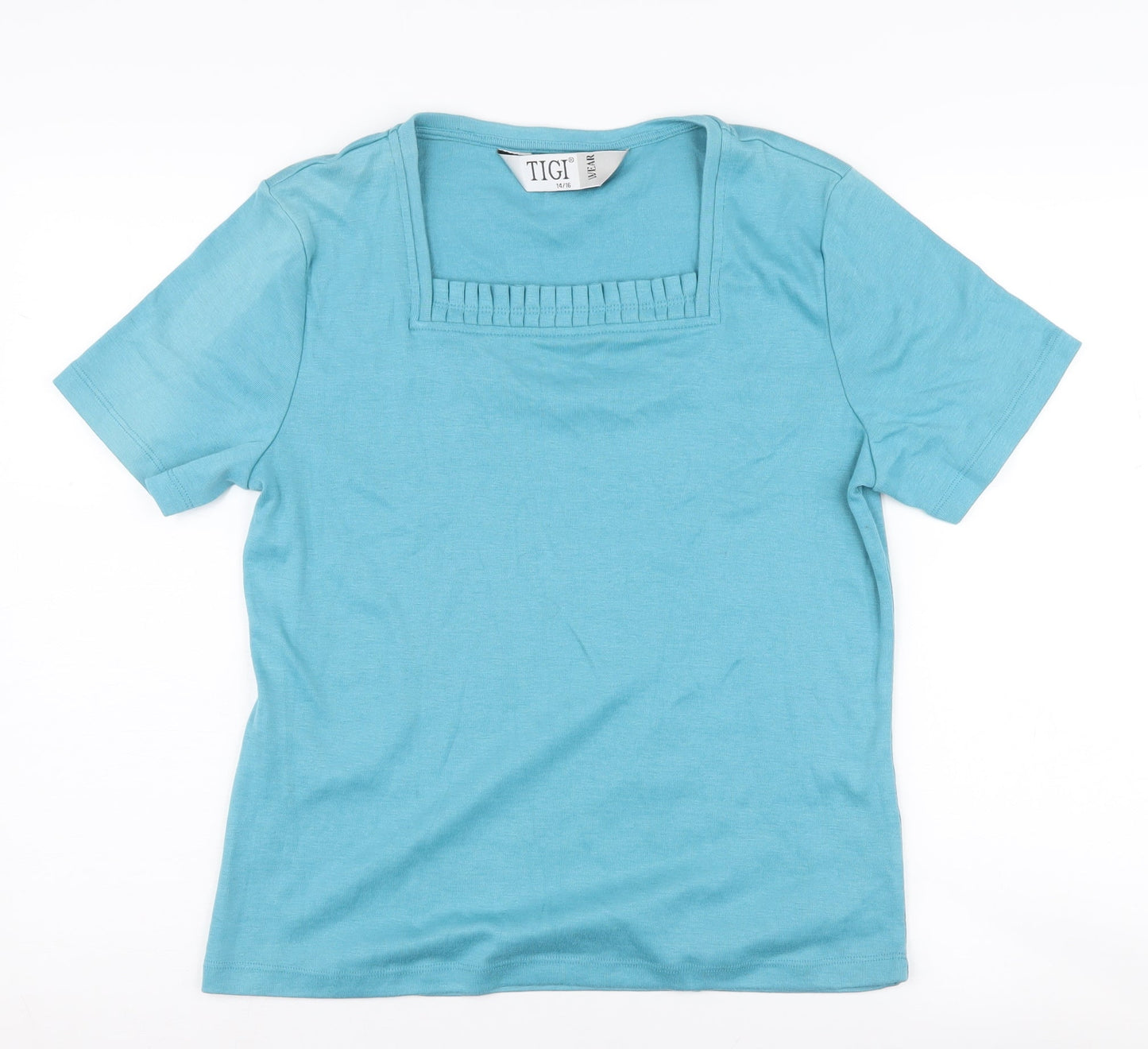 Womens UK Size 14 TIGI Wear Blue  T-Shirt