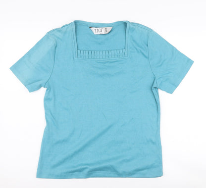 Womens UK Size 14 TIGI Wear Blue  T-Shirt