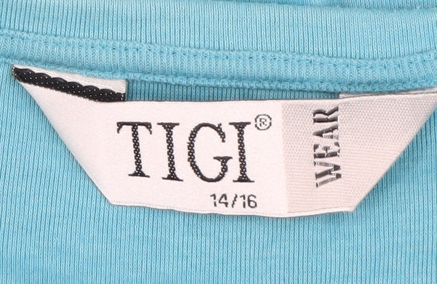 Womens UK Size 14 TIGI Wear Blue  T-Shirt