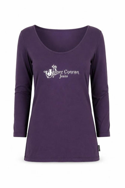 Womens UK Size S Jasper Conran Purple Basic T-Shirt