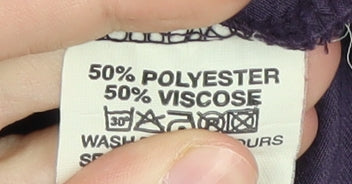 Jasper Conran Women's Purple T-Shirt, Size S, 3/4 Sleeve, Scoop Neck