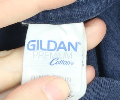 Mens UK Size XL Gildan Blue  T-Shirt