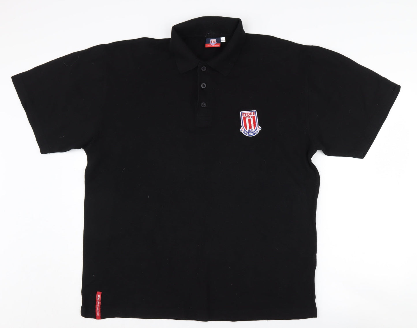Stoke City FC Men's Black 2XL Polo Shirt