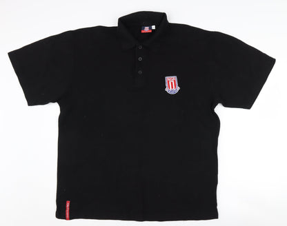 Stoke City FC Men's Black 2XL Polo Shirt