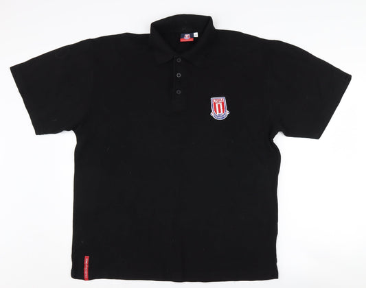 Stoke City FC Men's Black 2XL Polo Shirt