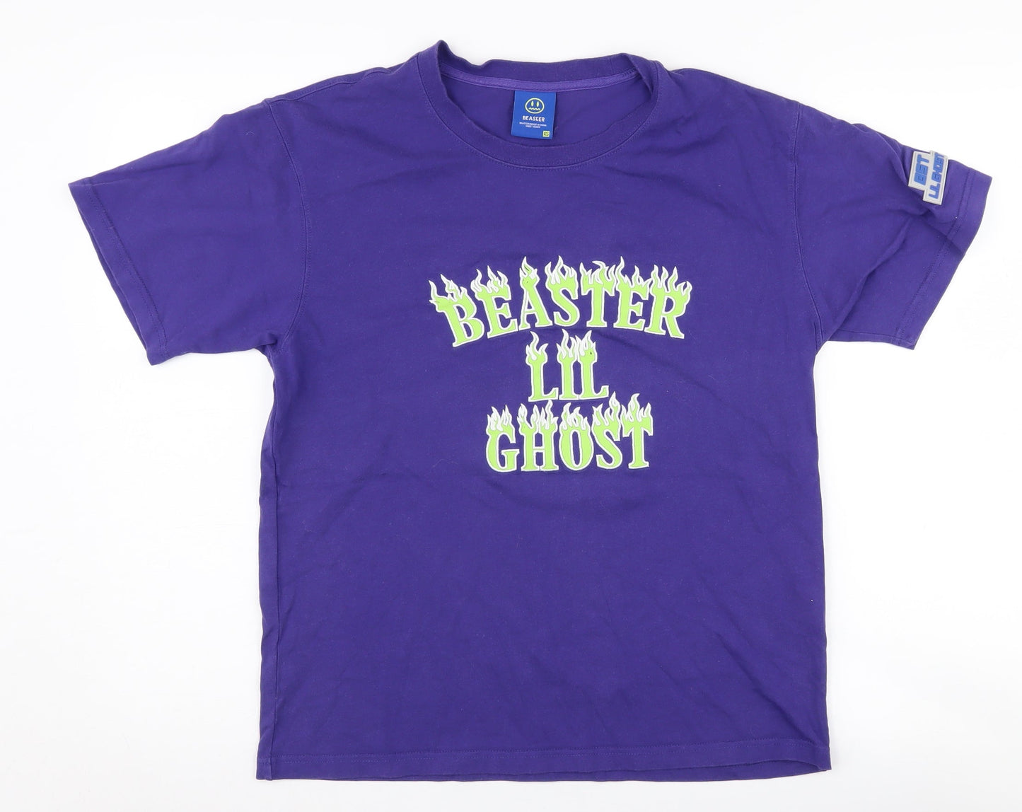Beaster Men's Purple Graphic Print T-Shirt XS