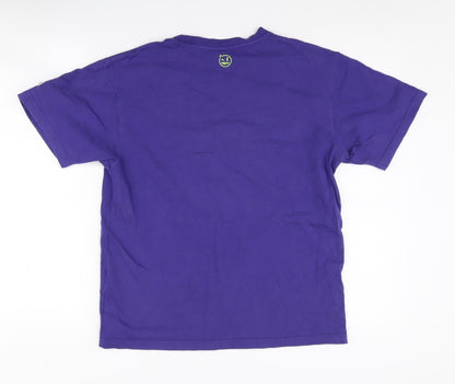 Beaster Men's Purple Graphic Print T-Shirt XS