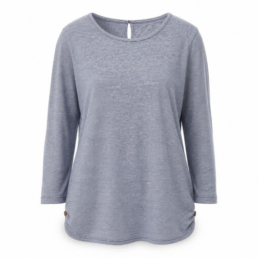 Fat Face Women's Blue Long Sleeve Top, UK 8
