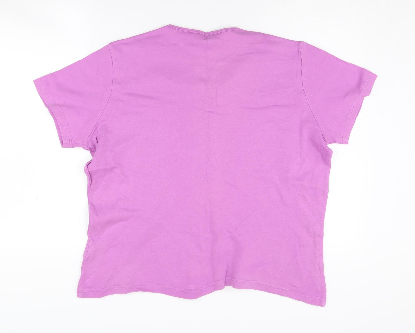 EWM Women's Purple Plus Size Embroidered T-Shirt