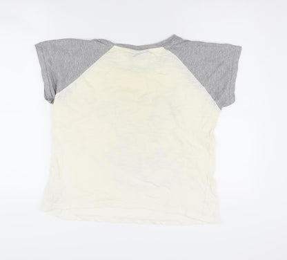Harry Potter Women's Grey Ivory 10-12 Hogwarts Tee