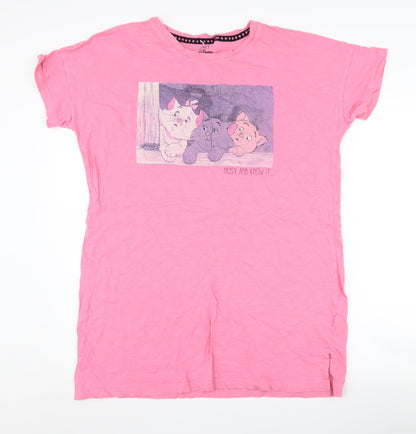 Disney Women's Pink Nightshirt, Size 10-12, Cotton, Graphic