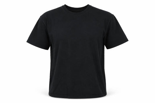 Front view of boohooMAN Black Graphic Print T-Shirt Men S