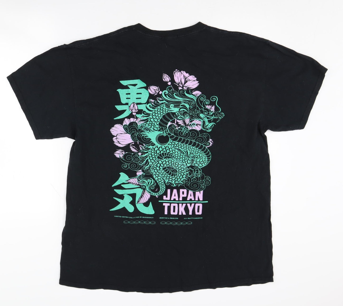 Mens UK Size S boohooMAN Black  T-Shirt