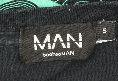 Mens UK Size S boohooMAN Black  T-Shirt