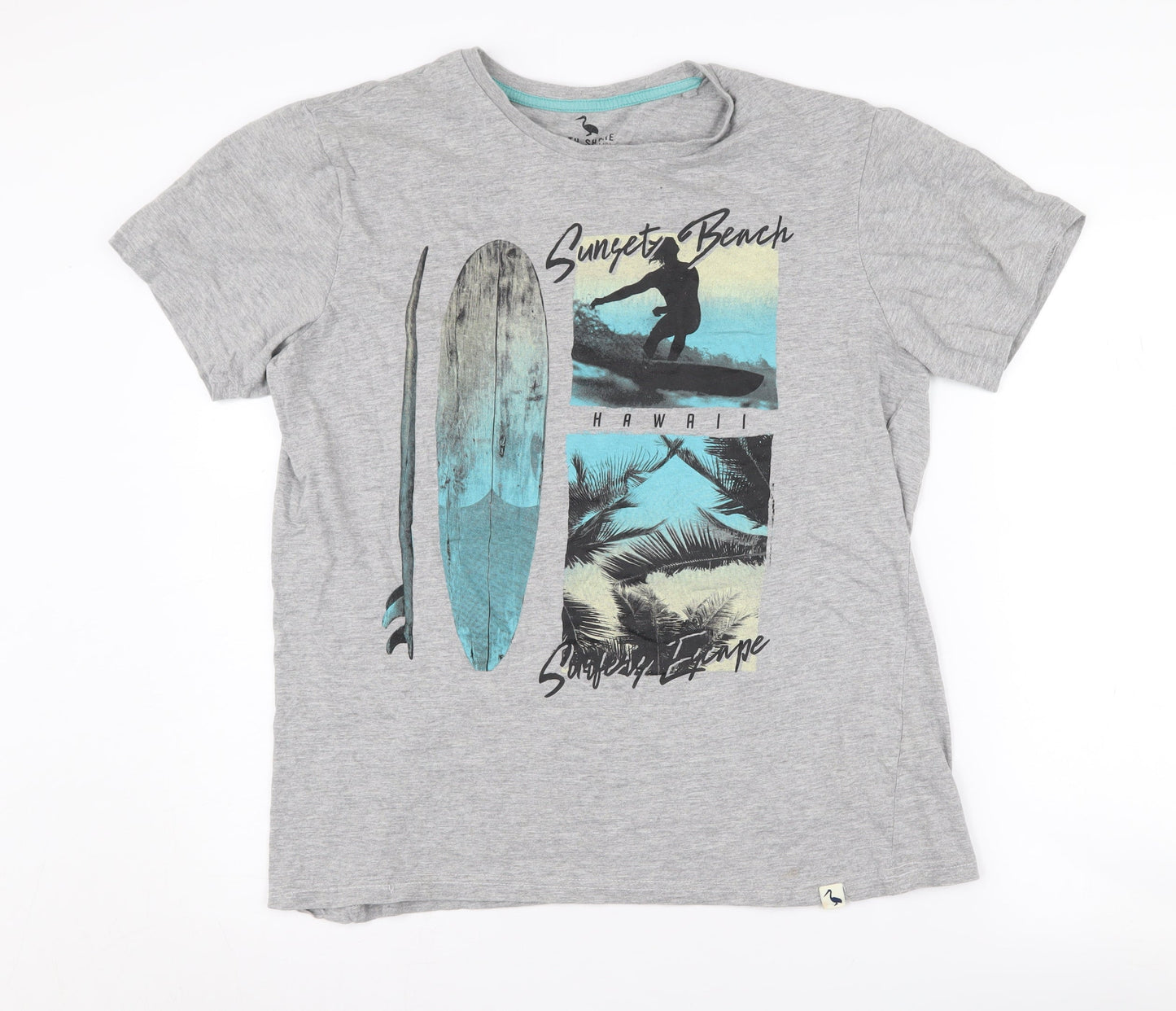 STH SHORE Men's Grey Beach Graphic T-Shirt, Size M