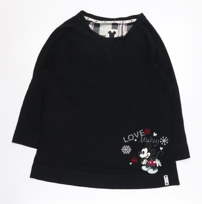 Womens UK Size 8 Marks and Spencer Black  T-Shirt