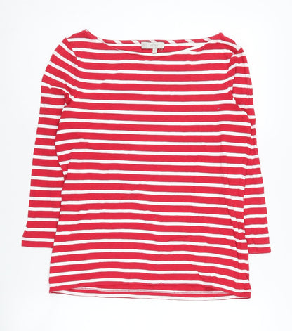 Womens UK Size M Hobbs Red Basic T-Shirt