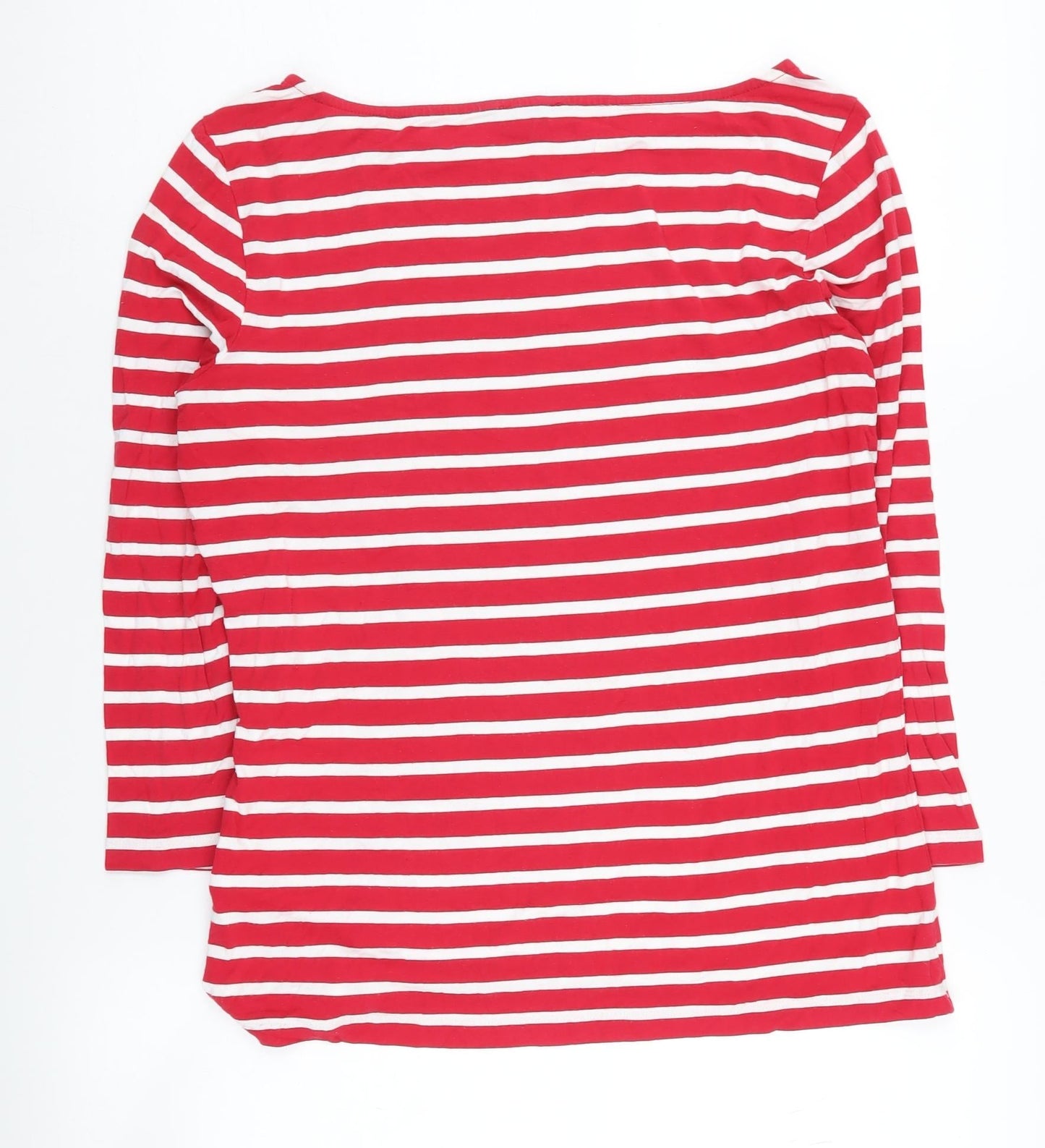 Womens UK Size M Hobbs Red Basic T-Shirt