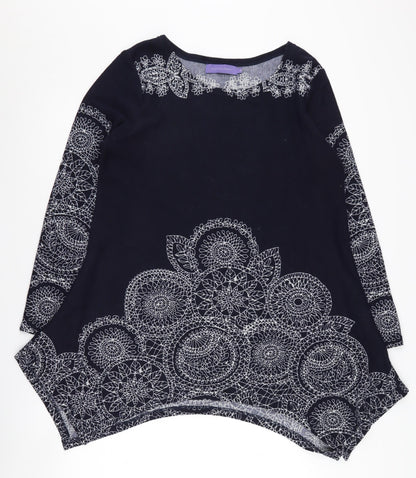 Autonomy Women's Black L Pullover Geometric Jumper