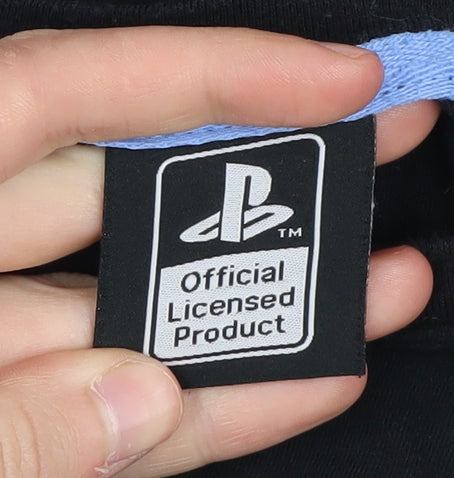 Men's Black PlayStation Long Sleeve T-Shirt, Size M