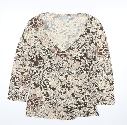 Womens UK Size 14 Wallis Multicoloured Basic Blouse