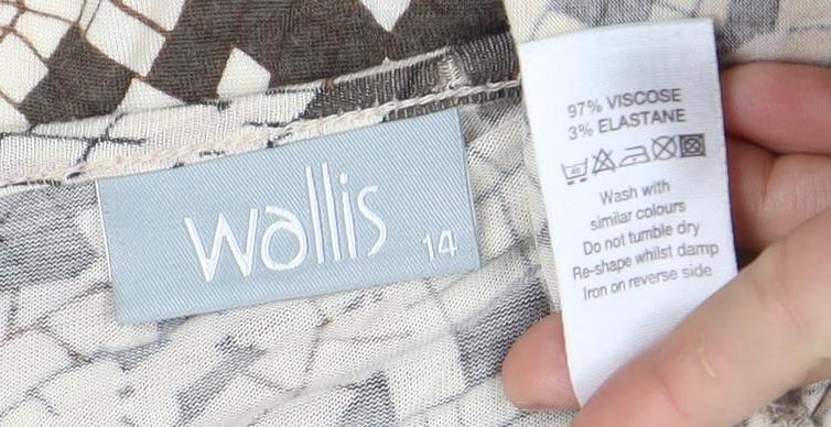 Womens UK Size 14 Wallis Multicoloured Basic Blouse