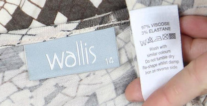 Womens UK Size 14 Wallis Multicoloured Basic Blouse