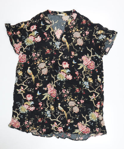 Womens UK Size 14 H&M Black  Blouse