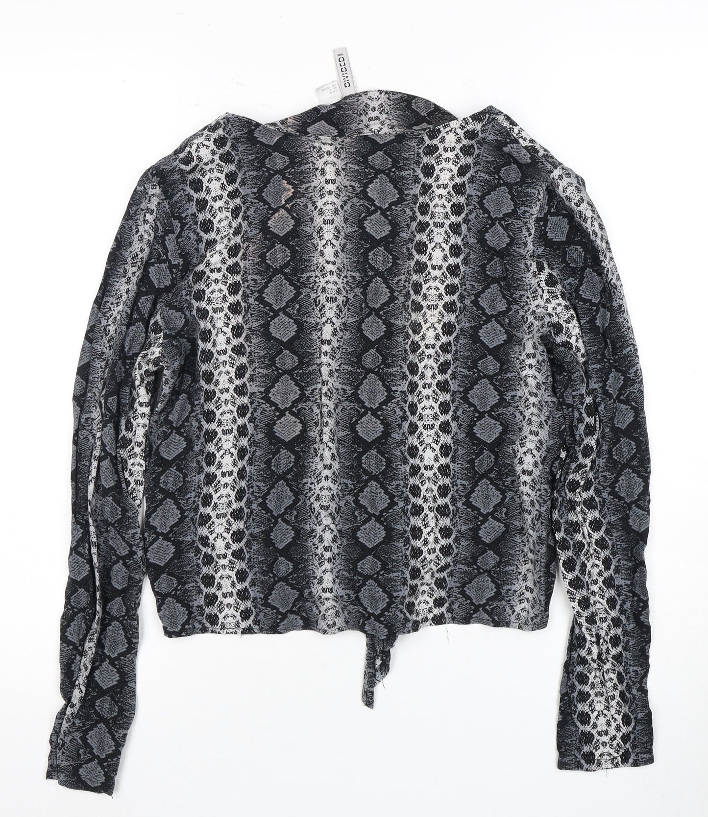 Womens UK Size 12 H&M Black Tunic Blouse