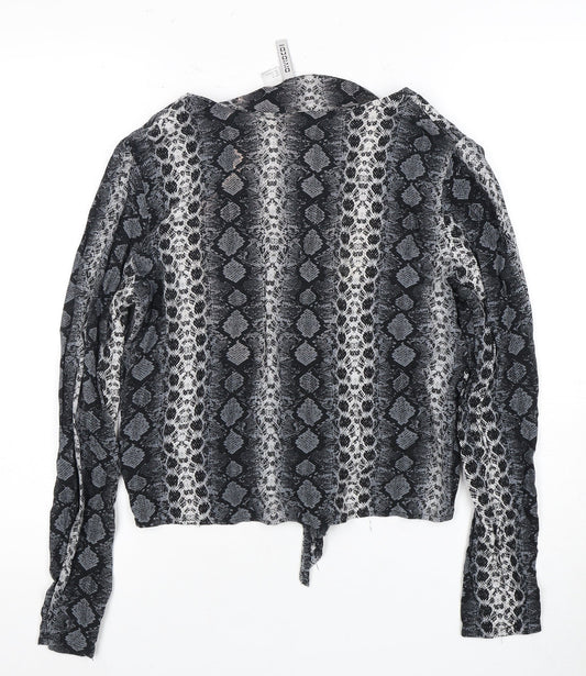 Womens UK Size 12 H&M Black Tunic Blouse
