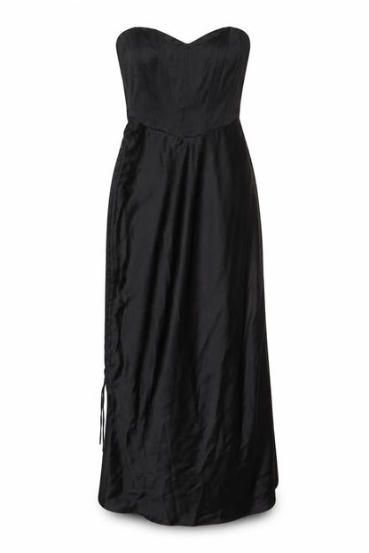 Zara Women's Black Long Dress, Size 12, Zip Closure