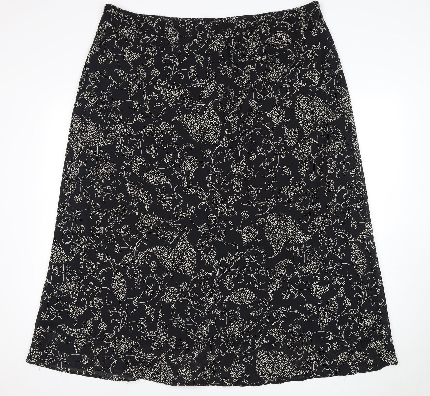 Classics Women's Black Floral Skirt Size 26