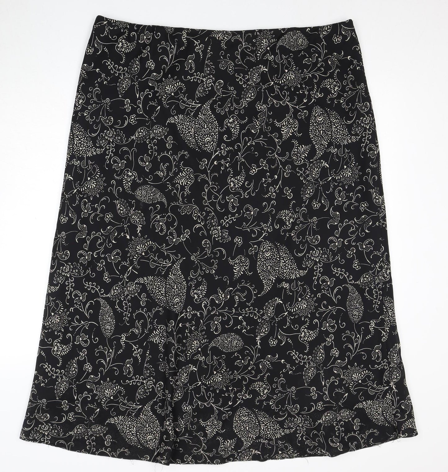 Classics Women's Black Floral Skirt Size 26
