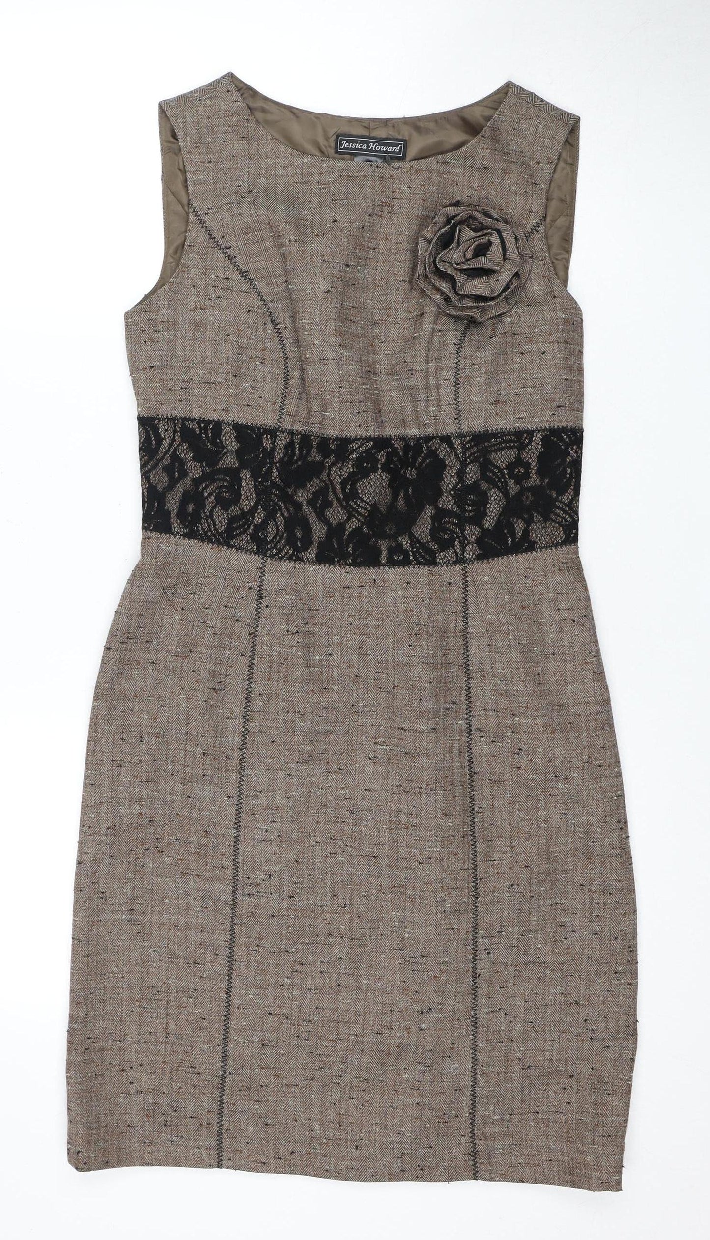 Jessica Howard Women's Brown Sheath Dress Size 10
