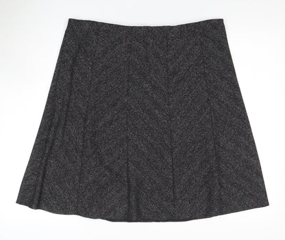 Marks and Spencer Women Black A-Line Knee Length Skirt